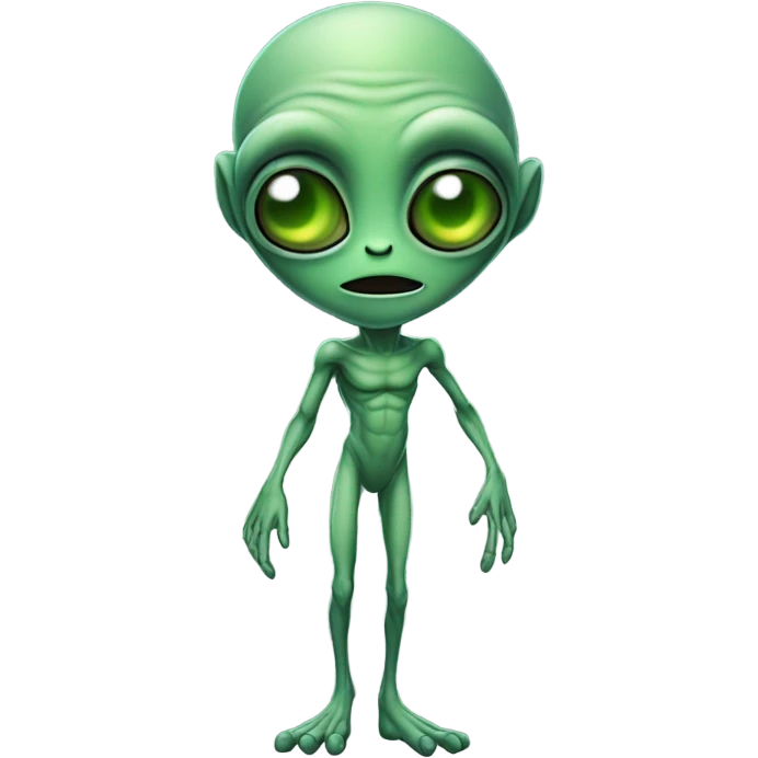 Realistic alien emoji