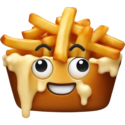 Poutine qui fait des pompes  emoji