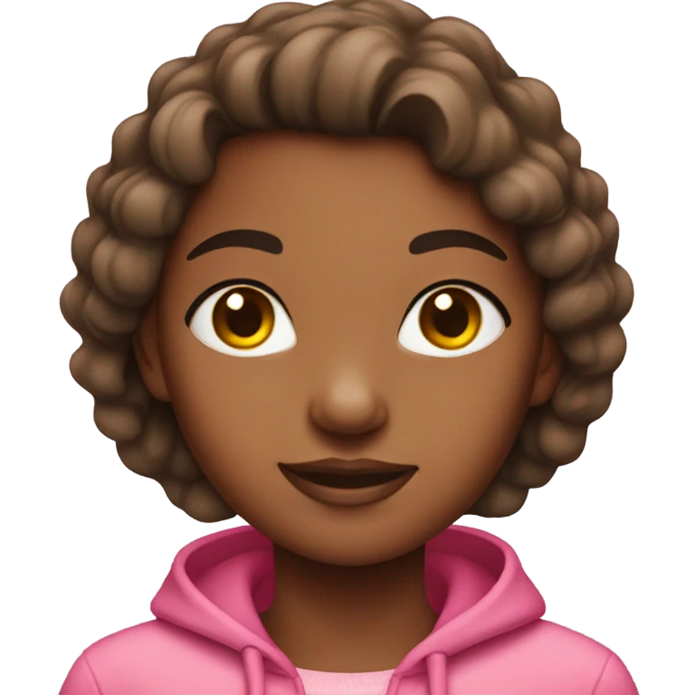 Brown girl pink outfit  emoji