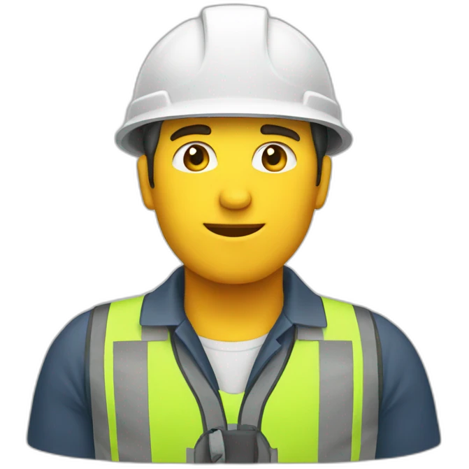 a man work with safety emoji