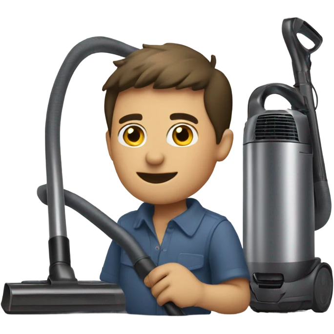 Homme avec un aspirateur dyson emoji