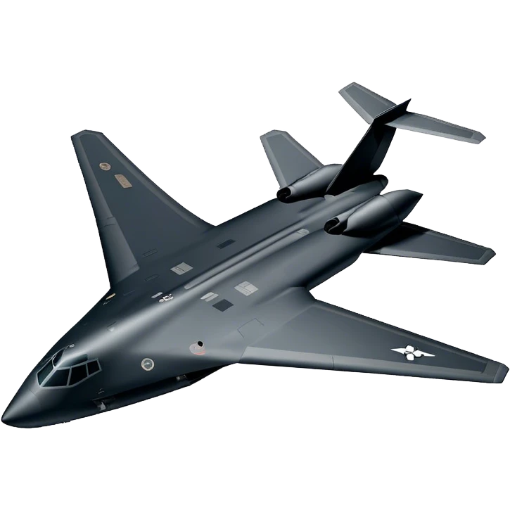 Military Bomber - B-2 Spirit - Northrop Grumman (Model Year: 2021) (Iconic colour: Stealth black) emoji