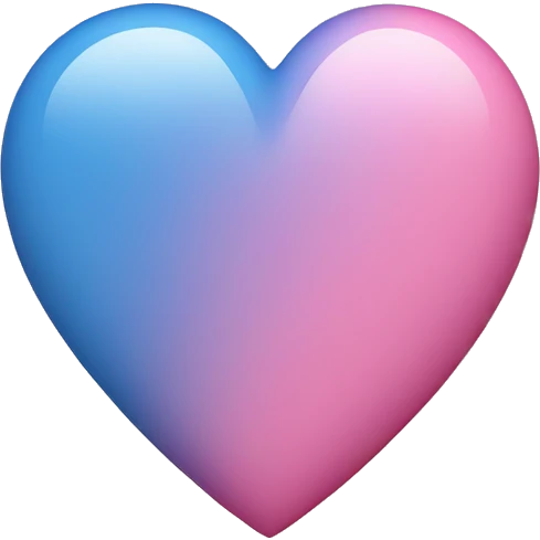 Blue and pink heart emoji