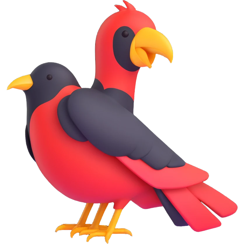 a bird icon with a clear not allowed or forbidden overlay emoji