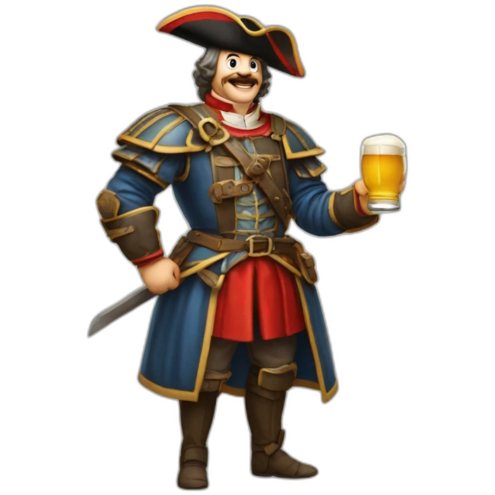 Chevalier de la table ronde avec une biere emoji