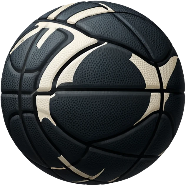 A black basketball emoji colored black emoji