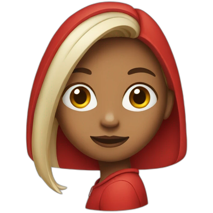 Girl in red emoji