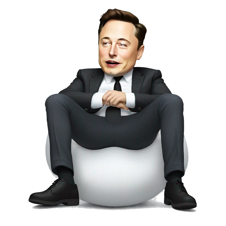 elon musk fainted on the ground emoji