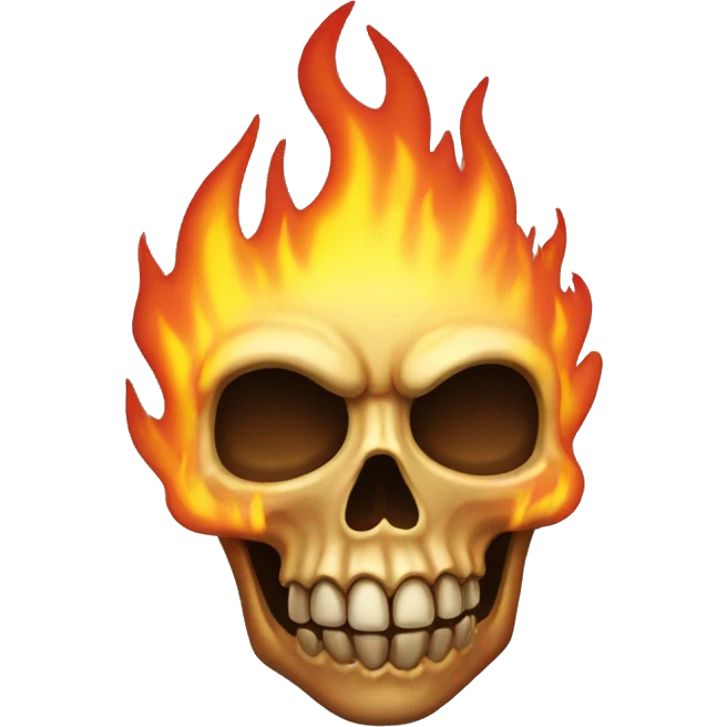 Flaming skull emoji