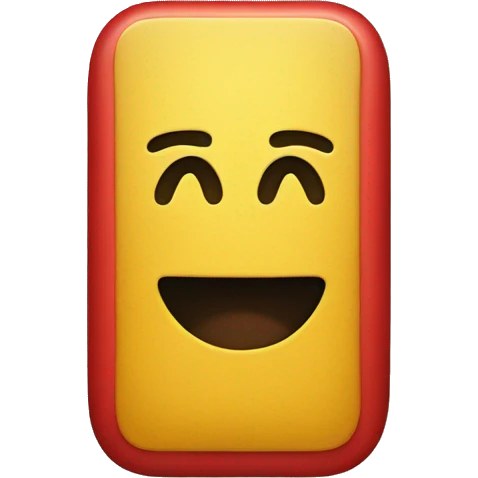 "a black and red rectangle with a medium-sized yellow circle in the middle emoji