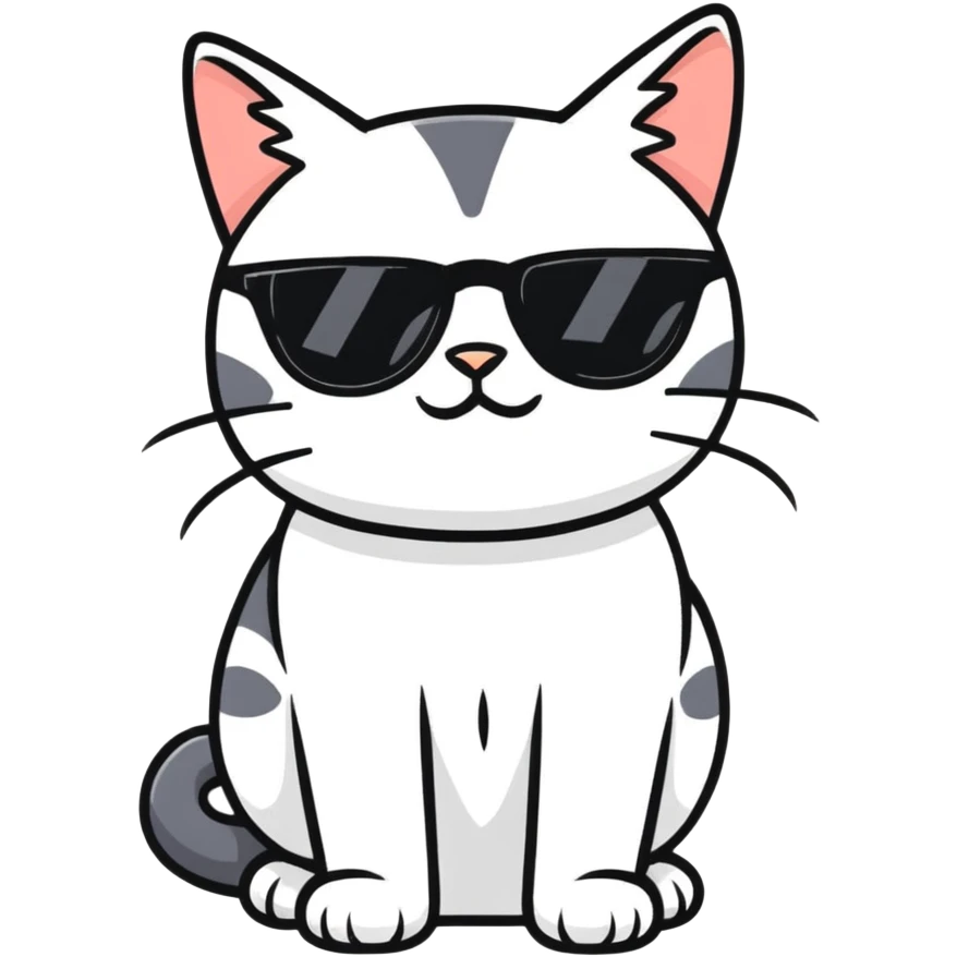 Cat with sunglasses emoji