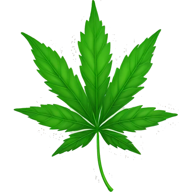 Green weed leaf emoji