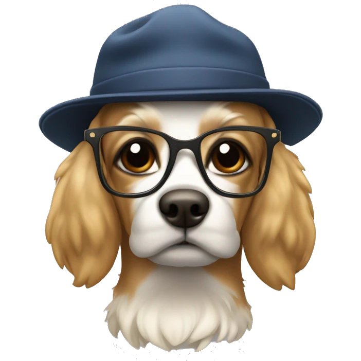Cockerdoor with glasses and flat cap  emoji