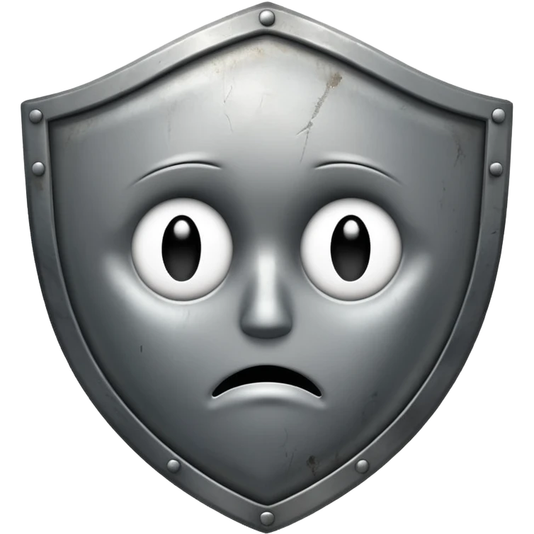 you know the emoji "sadge". i want a shield with that same expression and face :shieldge: like a sad shield but it needs to be sad not smiling emoji