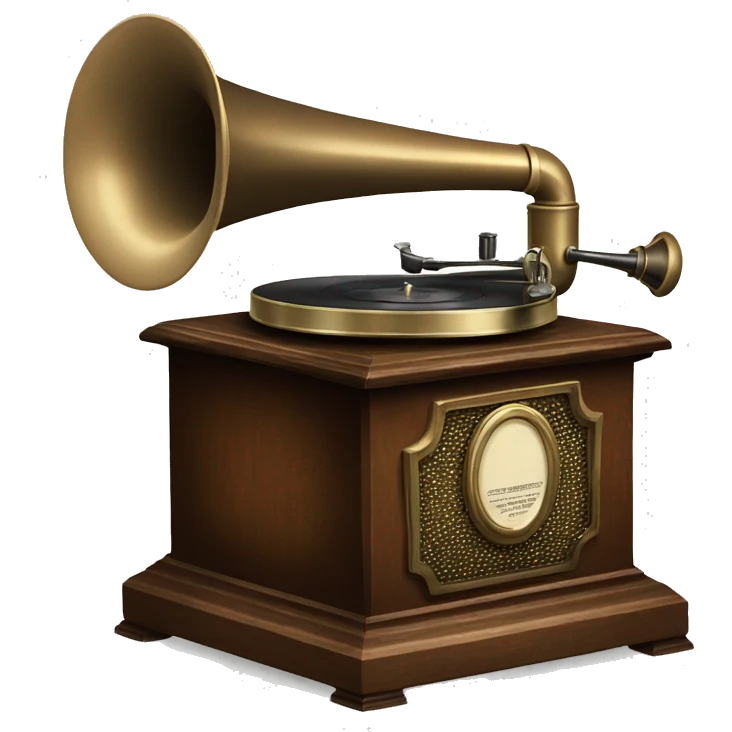 vintage gramophone  emoji