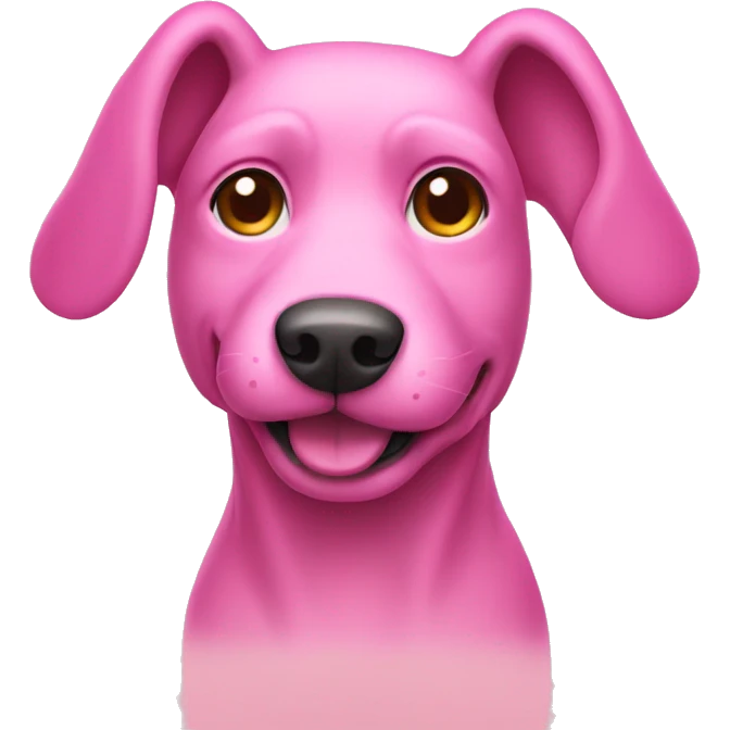 pink dog  emoji