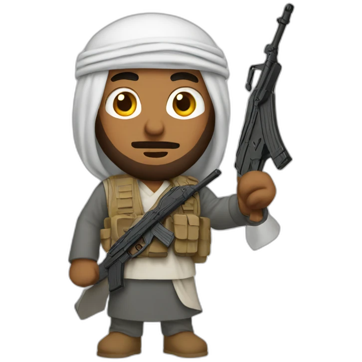 Arab holding an ak emoji