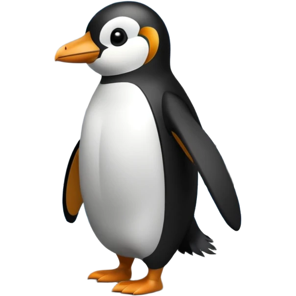 penguin walking to icy mountains emoji