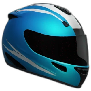 racing helmet with dark color emoji