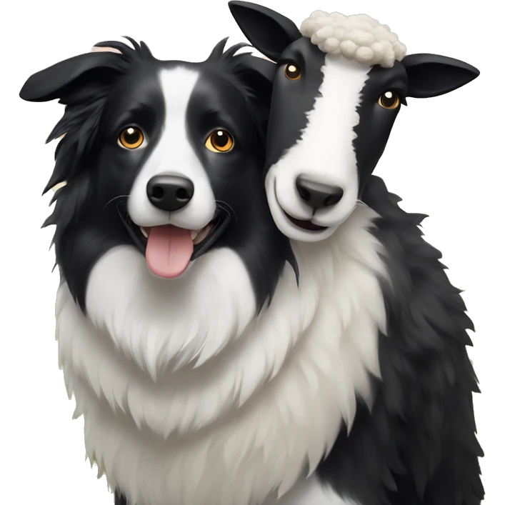 Bordercollie with a Sheep emoji