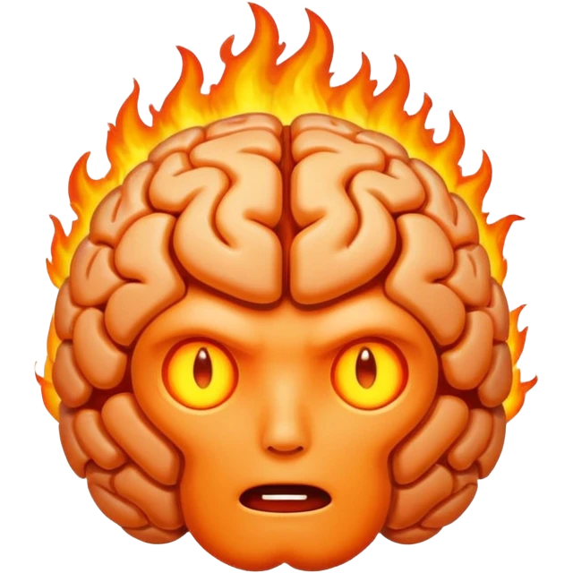 brain on fire emoji
