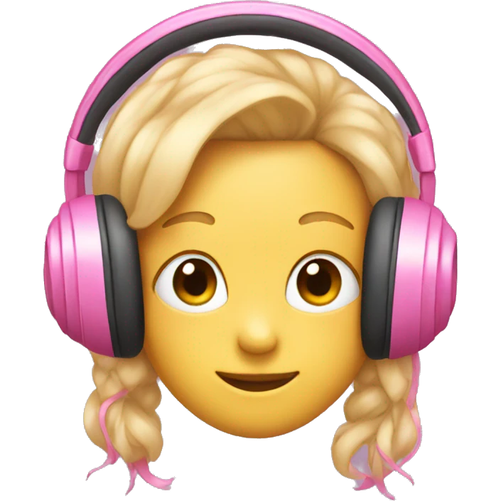 pink bow in a headphone emoji