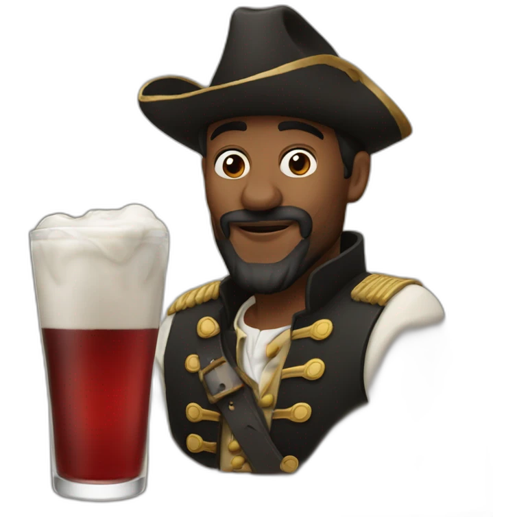 Man who drink captain Morgan emoji
