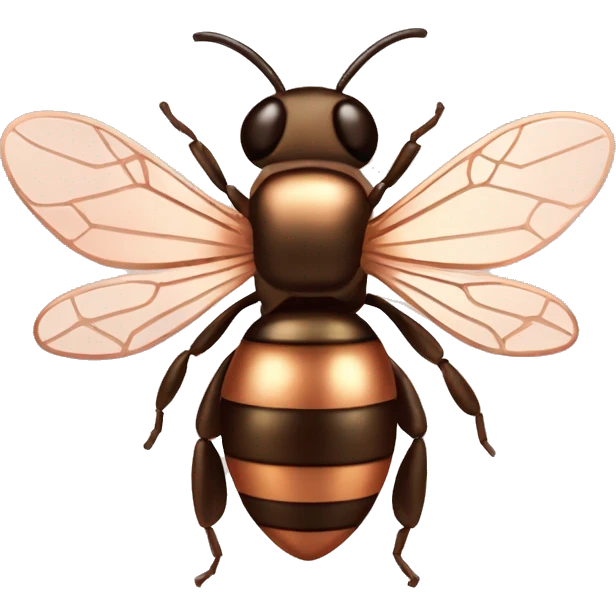 Rose gold honeybee emoji