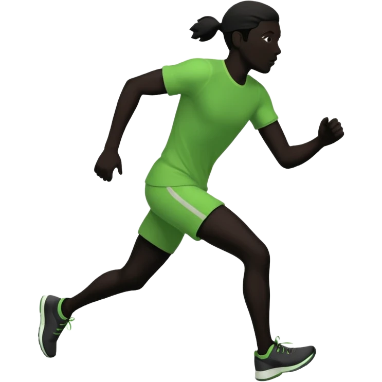 corriendo muñeco negro ampelmanchen pero sin  el verde y sin rostro solo negro emoji