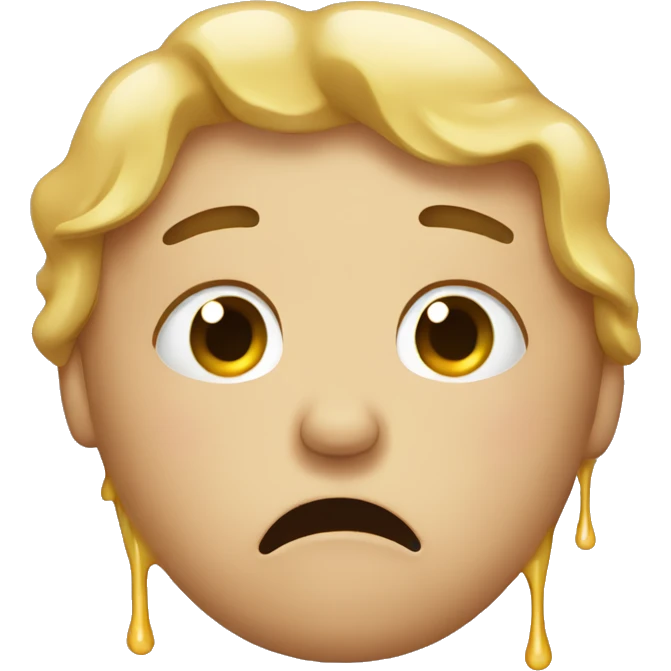 person crying and melting emoji