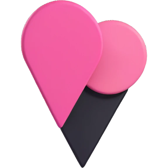 pink location pin emoji