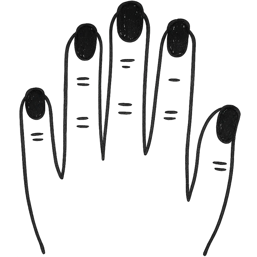 black painted nails emoji