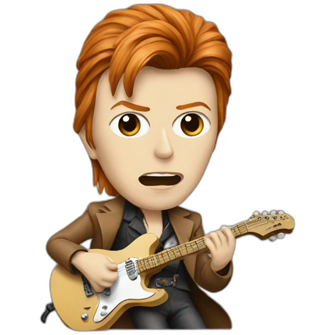 David bowie playing guitar emoji