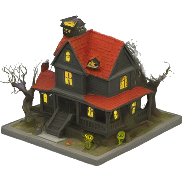 2006 Matchbox haunted house hero city playset  emoji