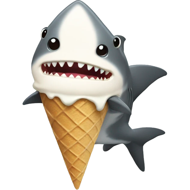 Sharks eat ice cream  emoji