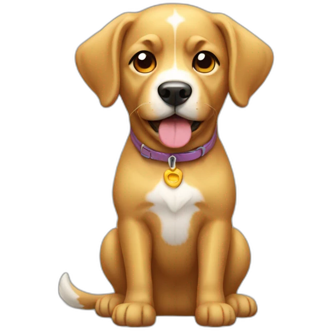 Dog golden emoji