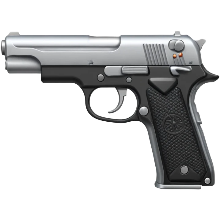 Black and silver gun emoji