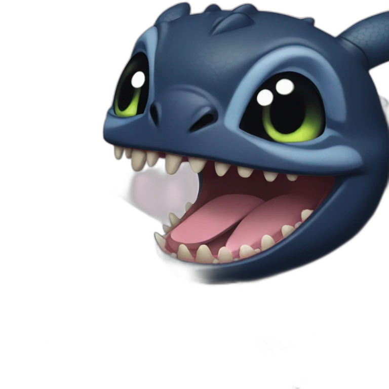 Stitch and Toothless together emoji