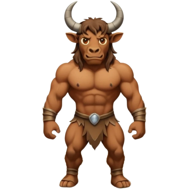 cinematic ultra HD style, photo-realistic - The deranged Minotaur stands in the middle of the labyrinth emoji