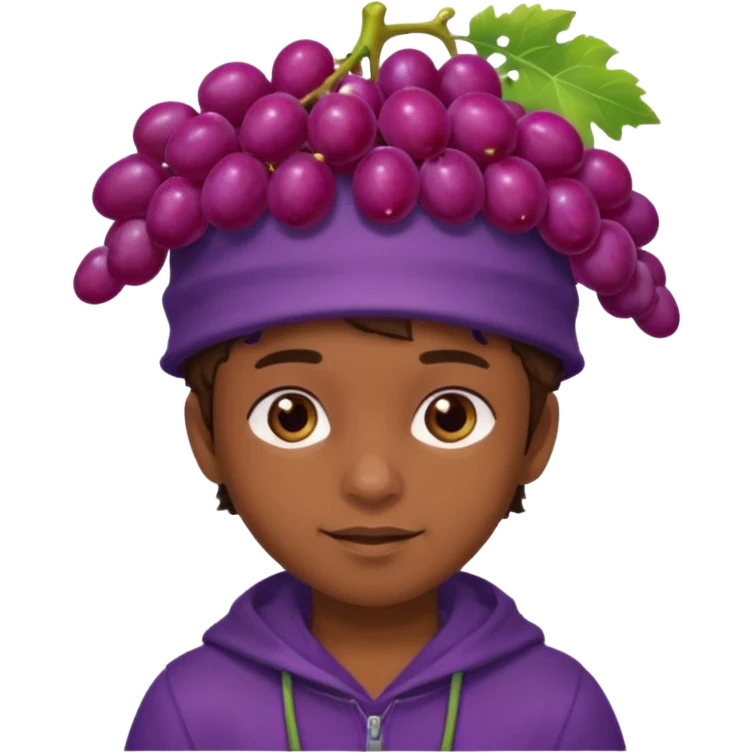 Kids in Fruit Clothes 
A boy in a grape Hat




































 emoji