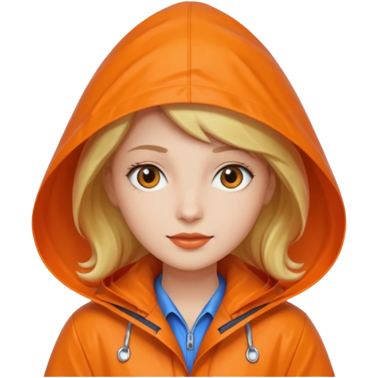 orange Raincoat Pedestrian woman  emoji