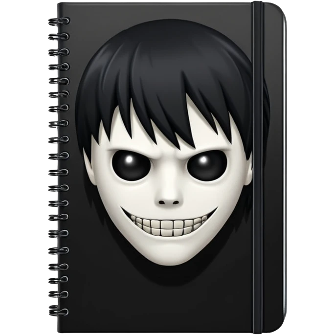 A plain black notebook with deathnote written on it like in the anime  emoji