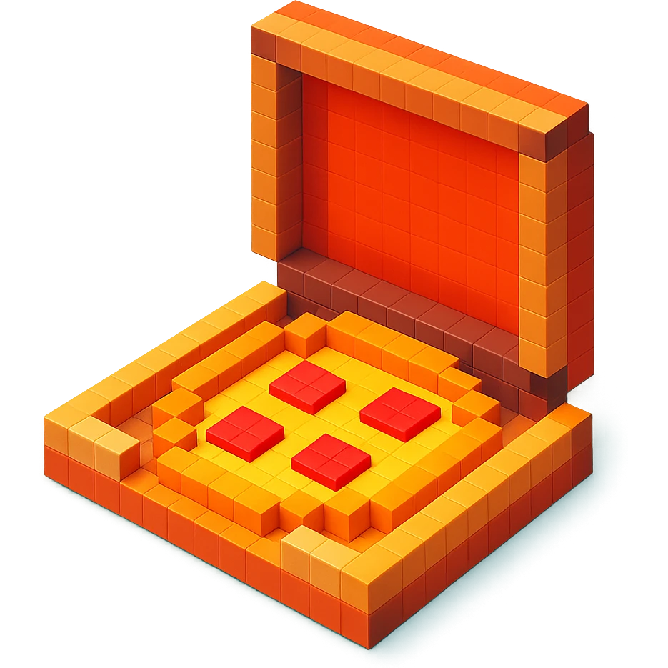 pizza in a delivery box emoji