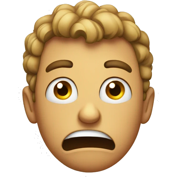 A weirded out disgusted face emoji