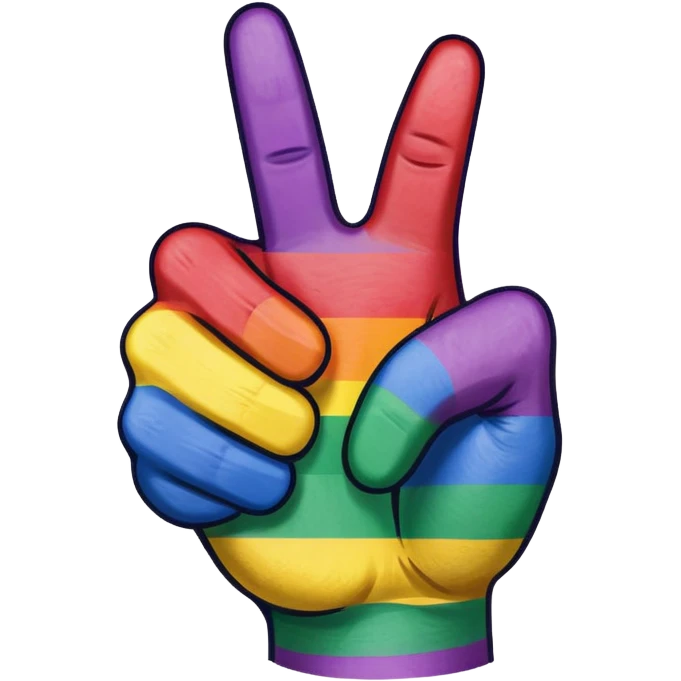 hand giving thumbs up, pride flag pattern with trans, black, and intersex elements emoji