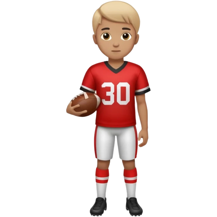 Boy with a football jersey full body. emoji