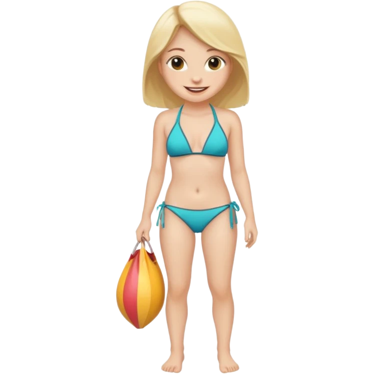 Sexy full body fair girl in bikini emoji