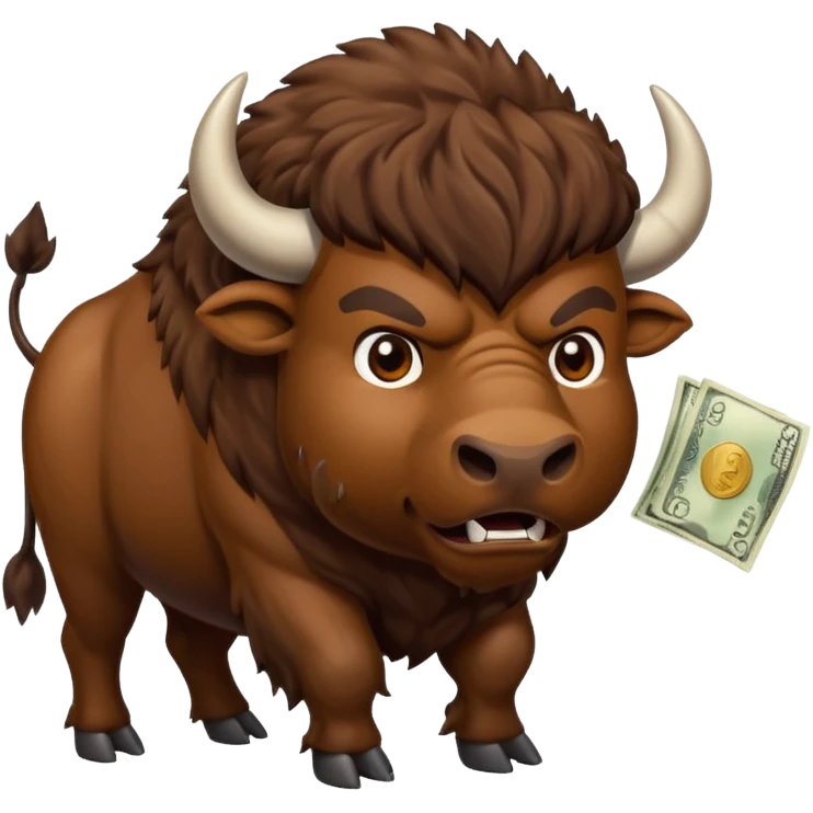 Angry buffalo, taking my money emoji