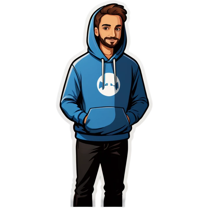 Me wearing a hoodie emoji