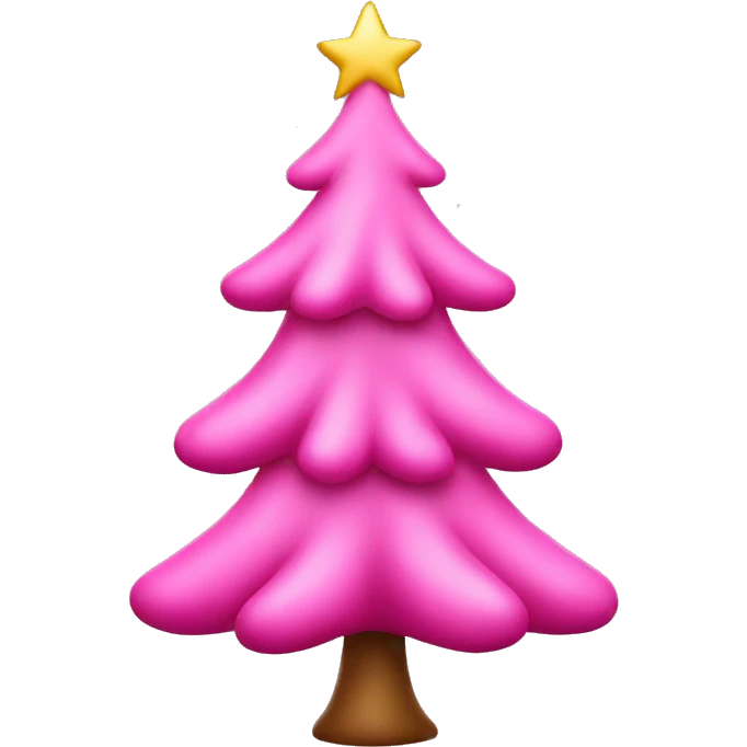 Pink Christmas tree  emoji